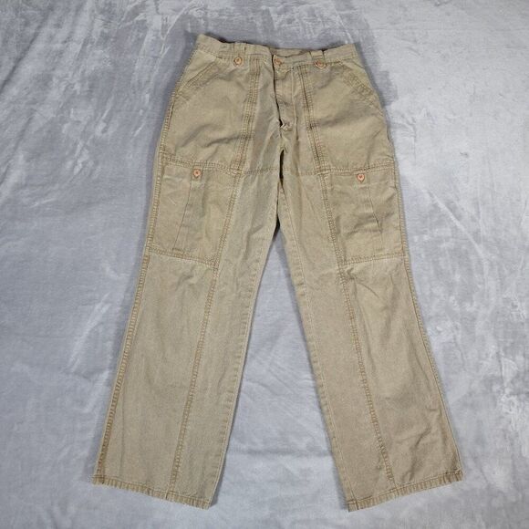Vintage Trader Bay Baggy Pants Mens 32x28 (Estimated) Skater Style Khaki 90s - Picture 1 of 14